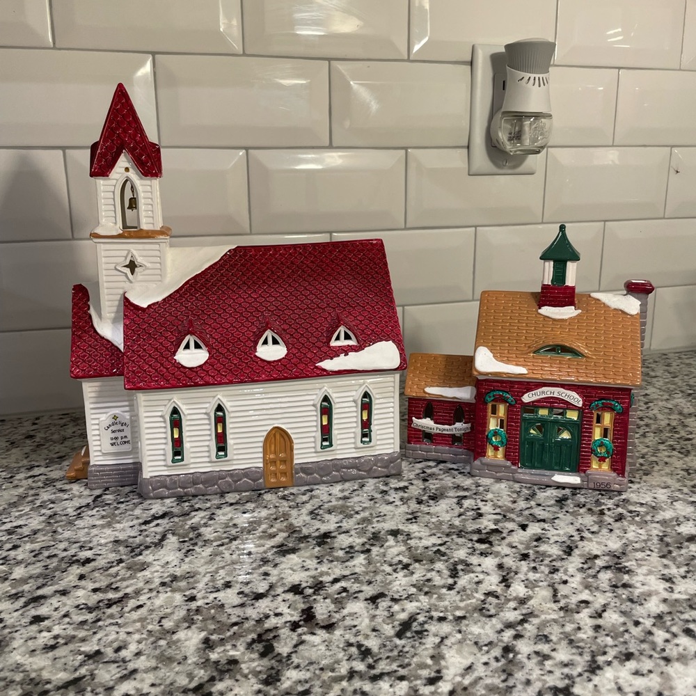 The Original Snow Village: Good Shepherd Chapel and Church School